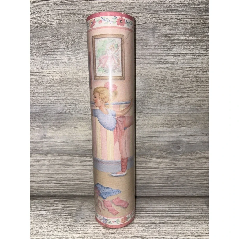 NEW Vintage Laura Ashley Home Ballet Multi Rose Wall Paper Border Roll (D2)